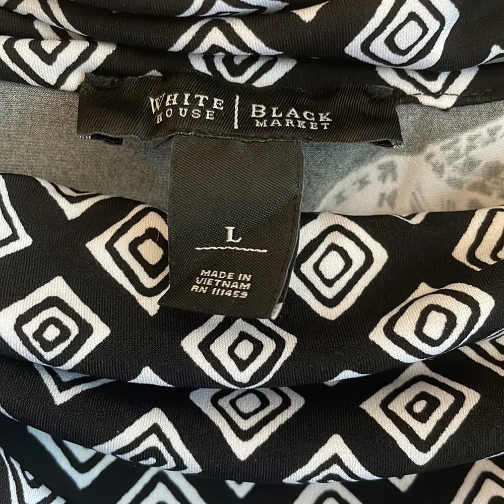WHBM Floral Tunic Tank Blouse White House Black Market Size Large - Picture 4 of 6